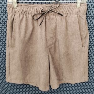 Eddie Bauer - Men's grey athletic shorts with tie up adjustable waist. Size - M